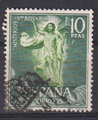 Spanje 1962 Geheim Heilige Rozenkrans, Verzenden, Gestempeld, Overige thema's