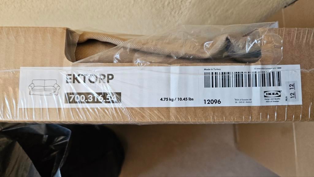 Ikea hoes voor Ektorp bank, 150 tot 200 cm, 75 tot 100 cm, Ophalen of Verzenden, Rechte bank