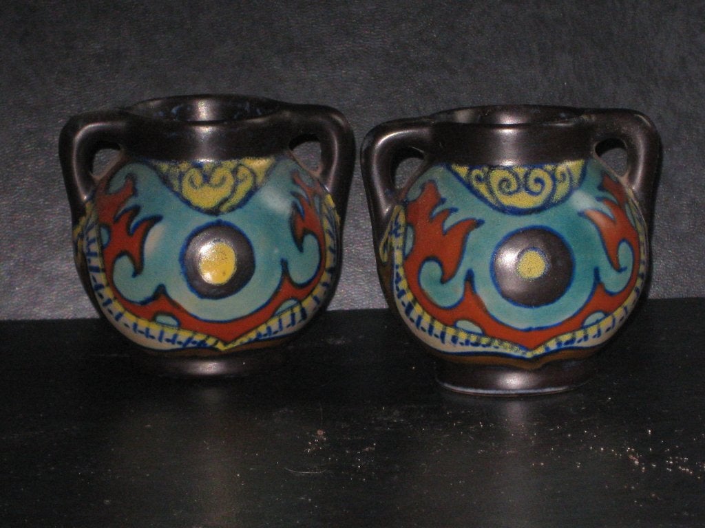 Plazuid Gouda Mini Vaasjes 2x Decor Rigi, Antiek en Kunst, Ophalen