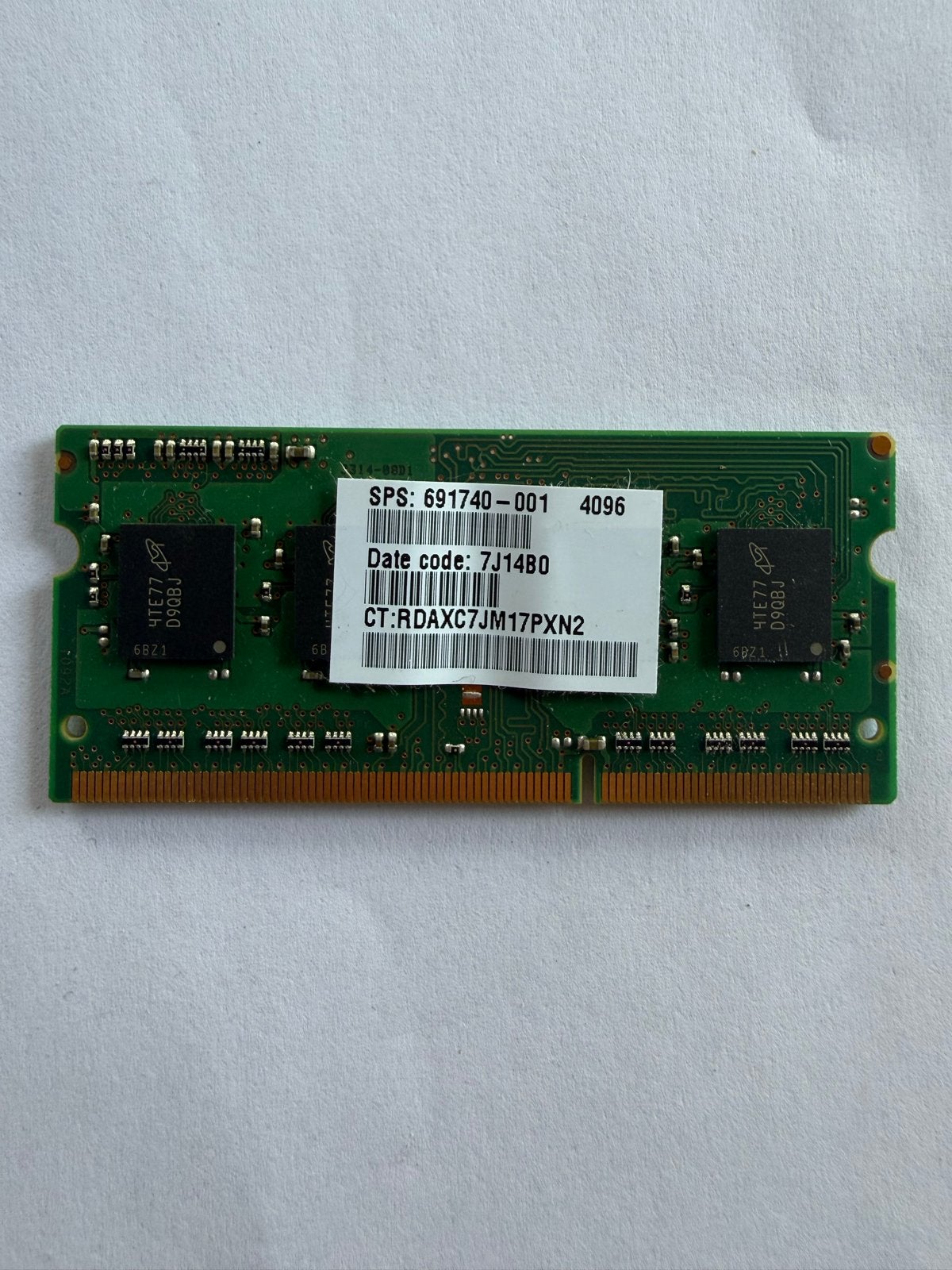 4GB DDR3L 1RX8 RAM Geheugenmodule voor Laptop, Computers en Software, RAM geheugen, Gebruikt, DDR3, Ophalen of Verzenden, Laptop