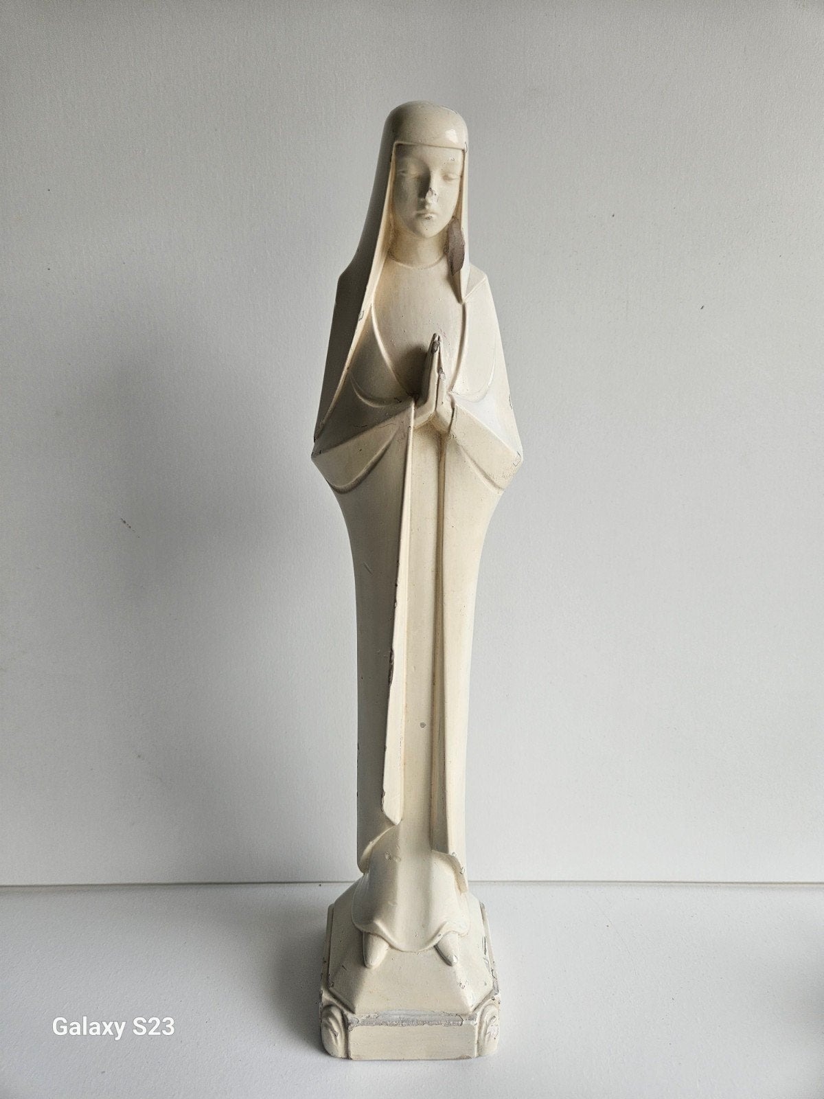 Vintage Mariabeeld - Gipsen Beeld van Maria, Ophalen of Verzenden