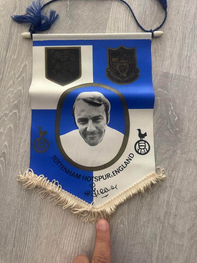 Vintage Tottenham Hotspur & Engeland Vaantje - Martin Peters, Verzamelen, Sportartikelen en Voetbal, Ophalen of Verzenden, Gebruikt