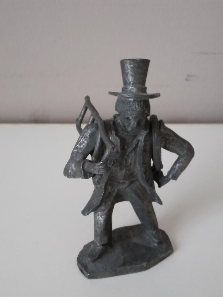 tin 3 beeldjes 2 met merkteken, Antiek en Kunst, Ophalen of Verzenden