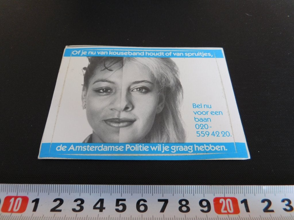 sticker Politie Gemeentepolitie Amsterdam GP Kouseband *, Ophalen, Zo goed als nieuw