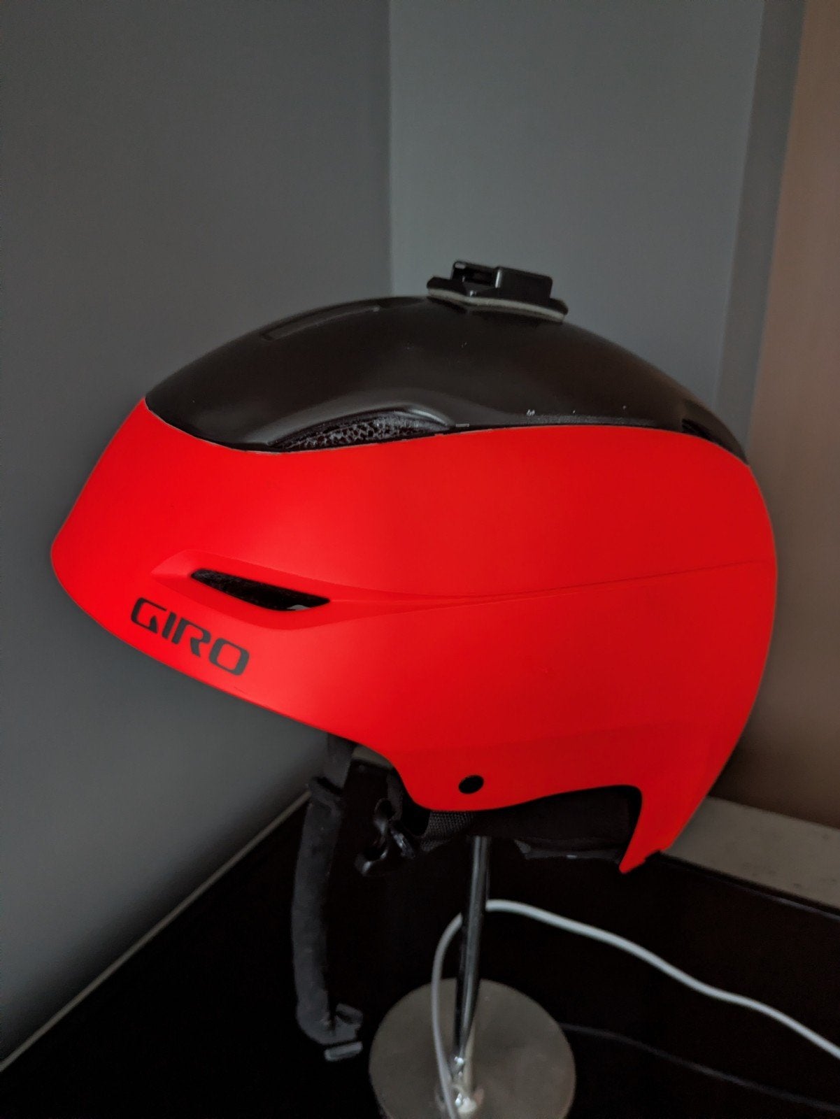 Giro skihelm maat L - Rood/Zwart, Overige typen, Maat 42/44 (L), Ophalen of Verzenden, Giro