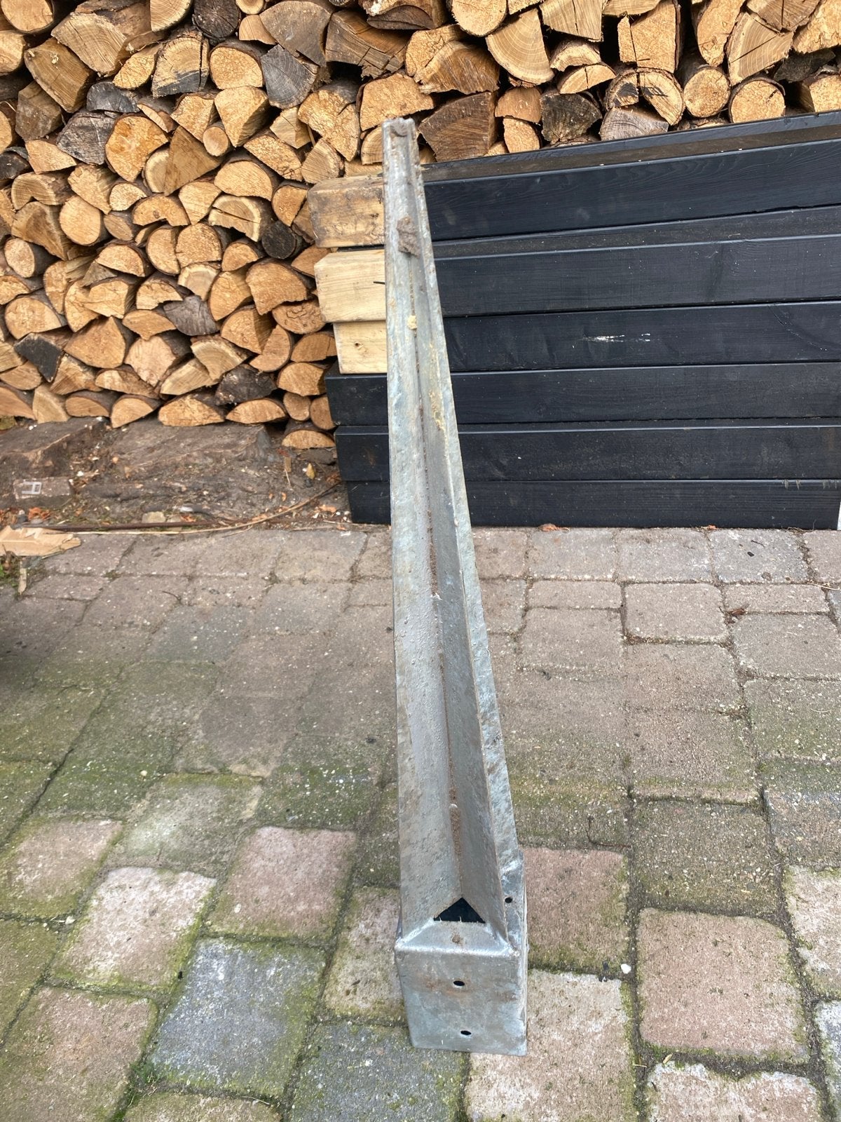 17x Gegalvaniseerde U-profielen 75 cm lang, 11x11 cm, Ophalen, Gebruikt, IJzer