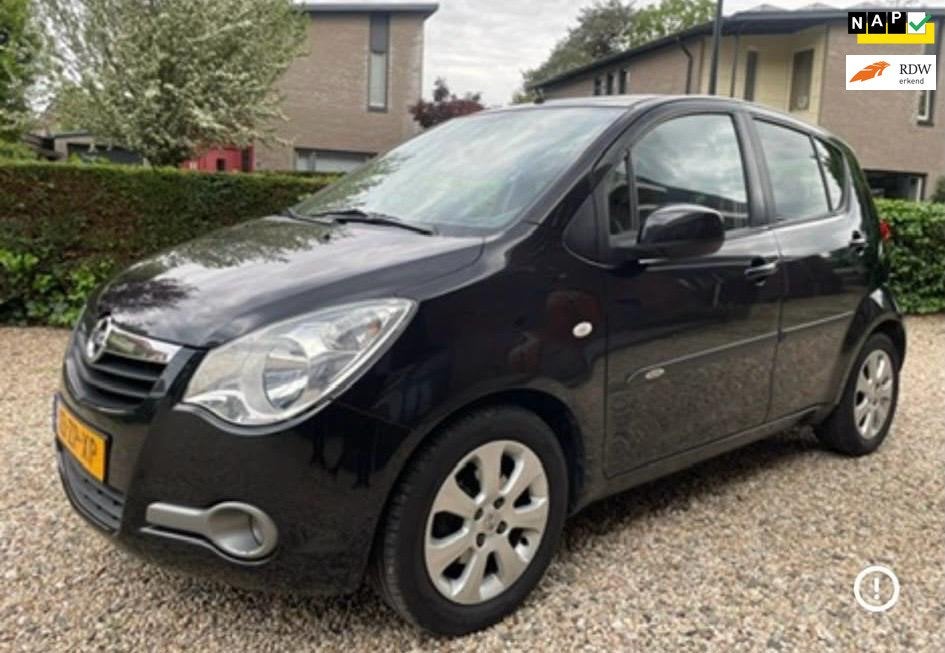 Opel Agila 1.2 Enjoy, Zwart, Origineel Nederlands, Bedrijf, Handgeschakeld