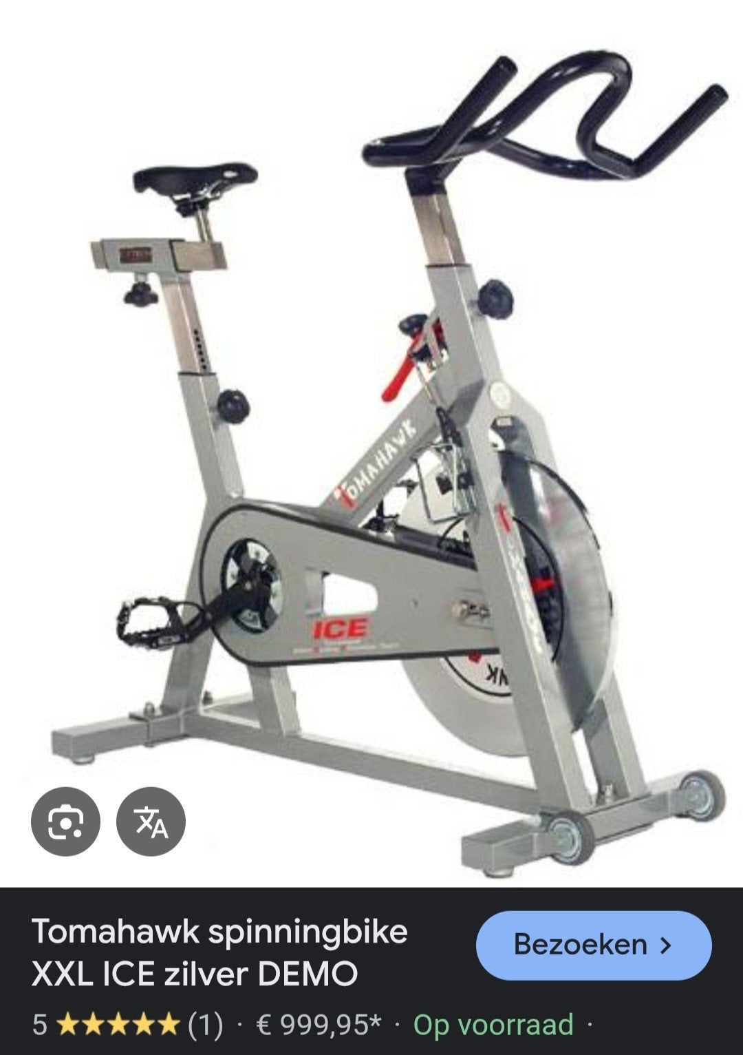 Tomahawk XXL ICE Spinningfiets - Gebruikt, Ophalen, Gebruikt, Spinningfiets, Metaal