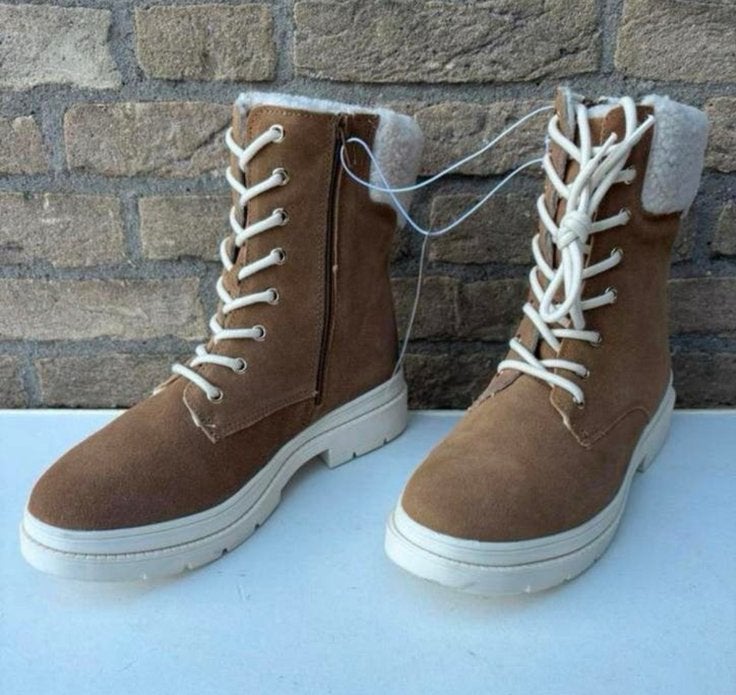 Hoge suede look laarsen met bont look nieuwe maat 41, Hoge laarzen, Zwart, Nieuw, Ophalen of Verzenden