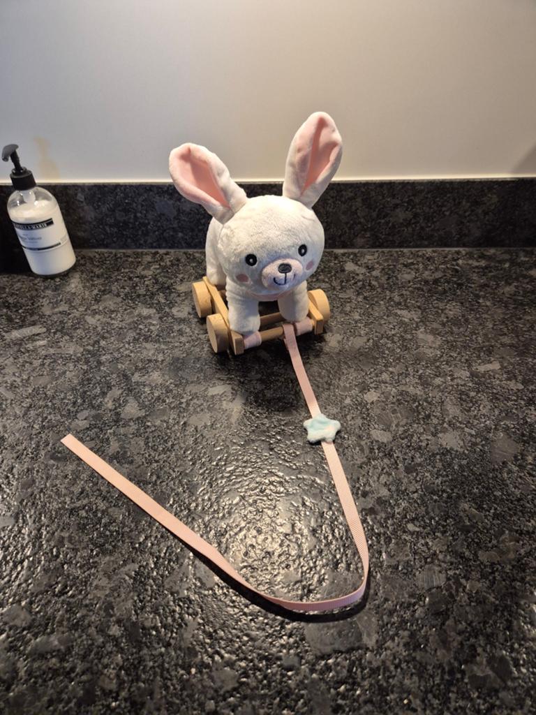 Lupilu - Knuffel Konijn op wieltjes met trekkoord, Ophalen of Verzenden