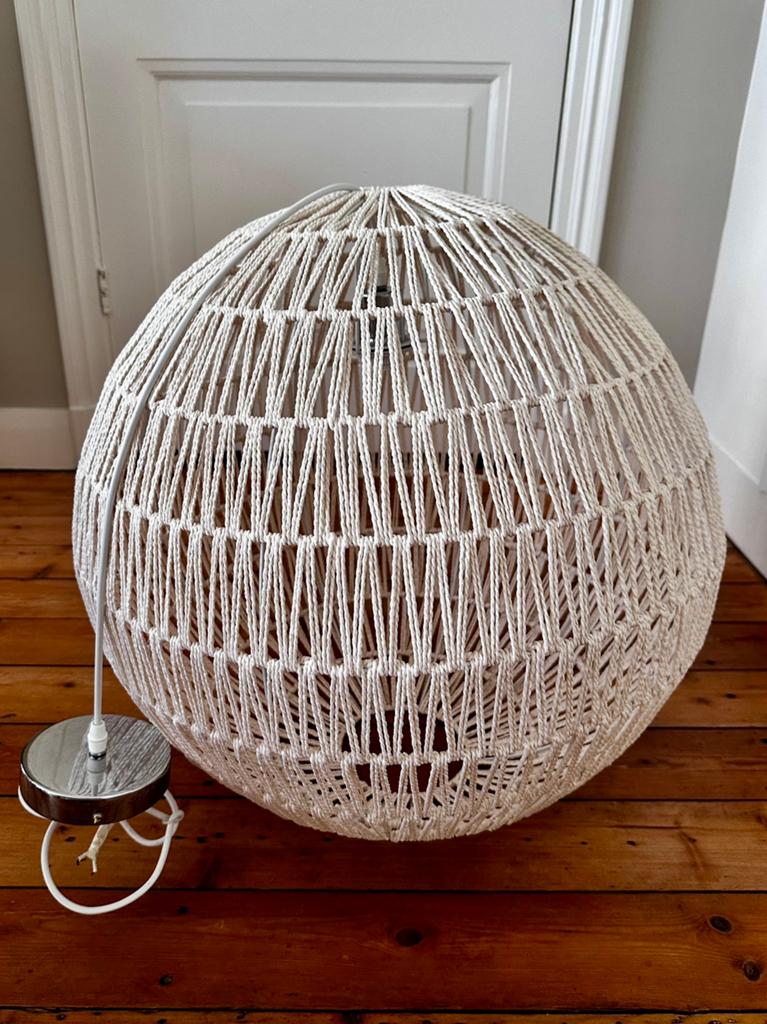 Retro hanglamp Lina Ball 60cm, Ophalen, Zo goed als nieuw, 50 tot 75 cm