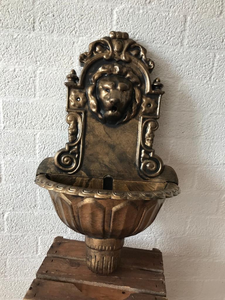 Gloednieuwe Muurfontein Bronzen Leeuw, Tuin en Terras, Ophalen, Nieuw