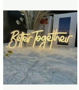 Neon LED Lichtbord 'Better Together' - Sfeervolle Decoratie, Ophalen, Nieuw
