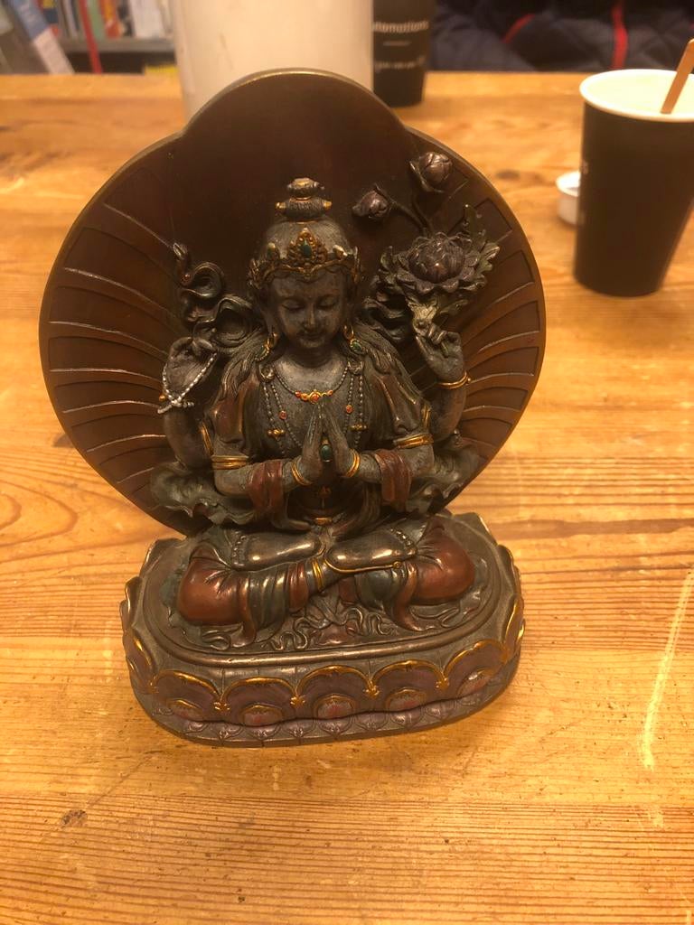 Prachtig Boeddhabeeld - Meditation Gallery, Ophalen of Verzenden, Zo goed als nieuw, Religie