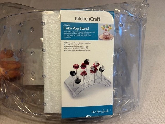 KitchenCraft cake pop standaard cakepops houder acryl nieuw, Ophalen of Verzenden, Nieuw, Cupcakes, Serveervorm