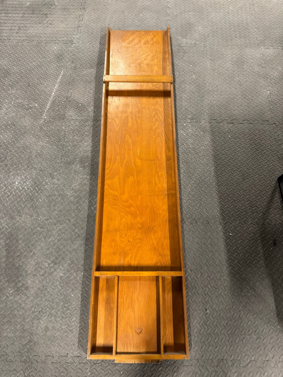 Vintage houten sjoelbak, Ophalen, Gebruikt