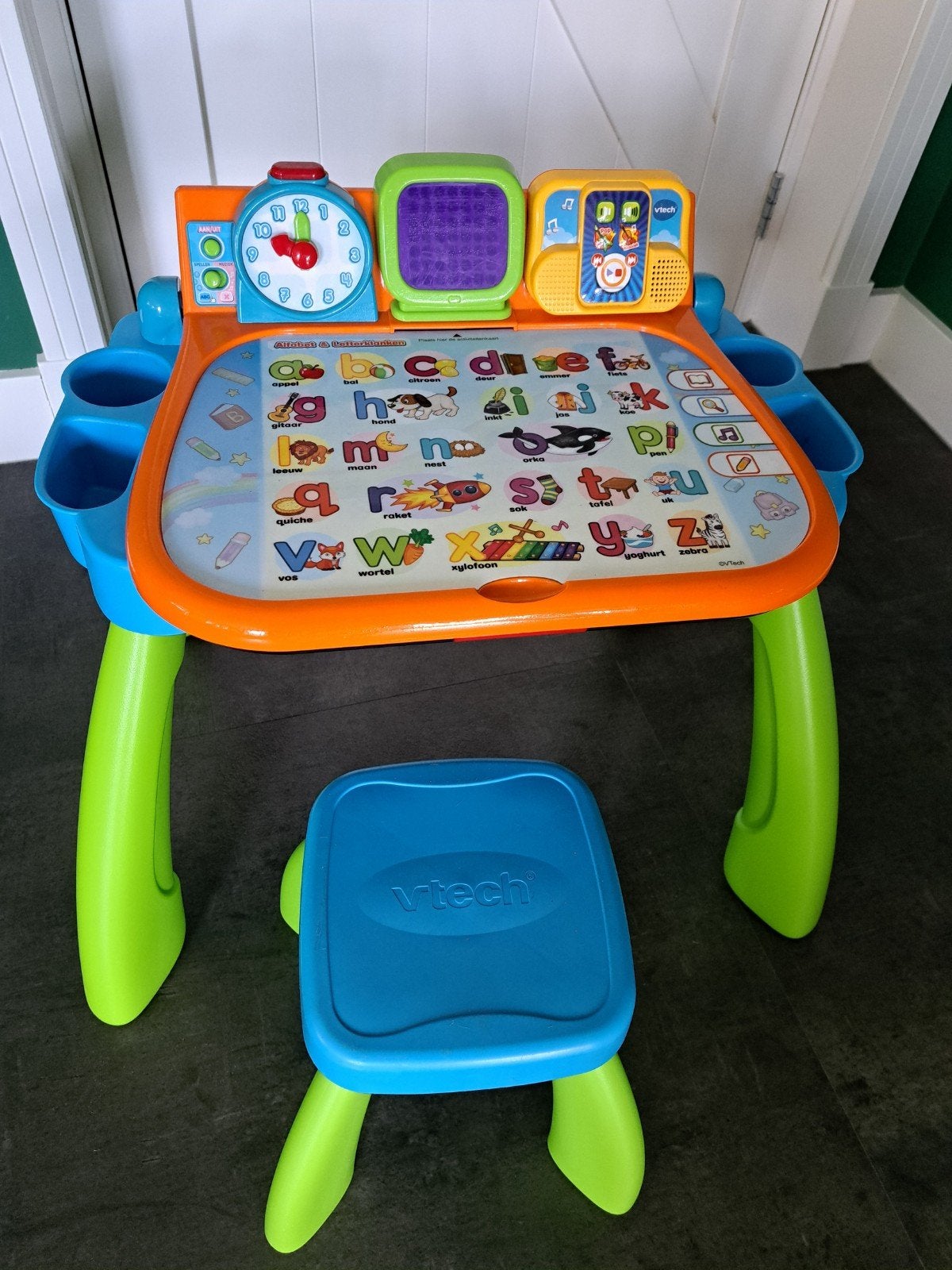 VTech Magisch Speel- en LeerBuro met krukje en kaarten, Kinderen en Baby's, Speelgoed | Vtech, Ophalen of Verzenden, Zo goed als nieuw