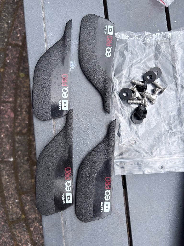 EQ Pro fins 46.5mm (kiteboard vinnen), Twintip, Kiteboard, Ophalen of Verzenden, Zo goed als nieuw