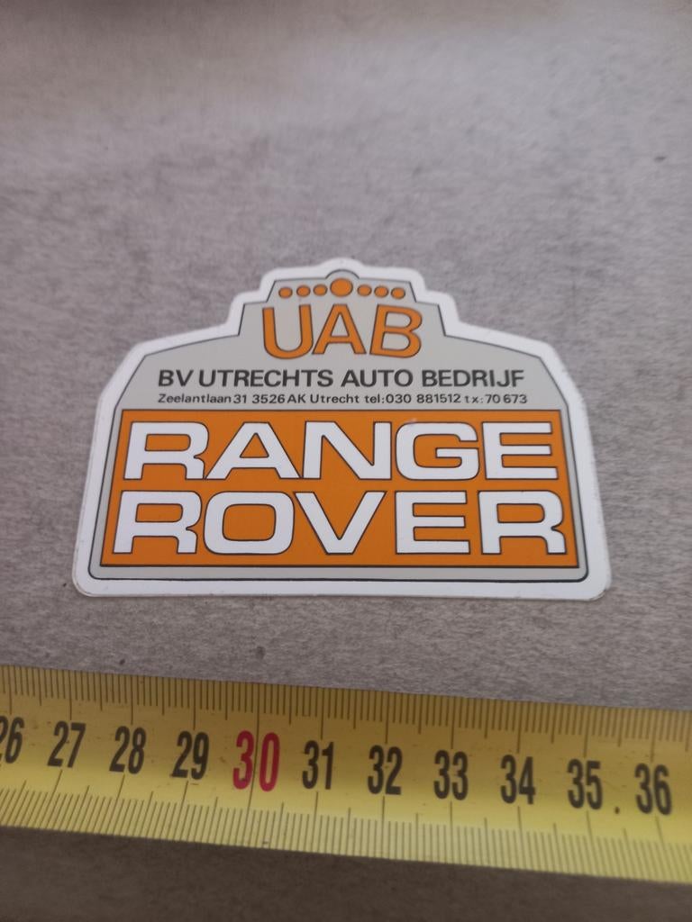 Uab /utrechts auto bedrijf bv range rover, Ophalen of Verzenden, Zo goed als nieuw