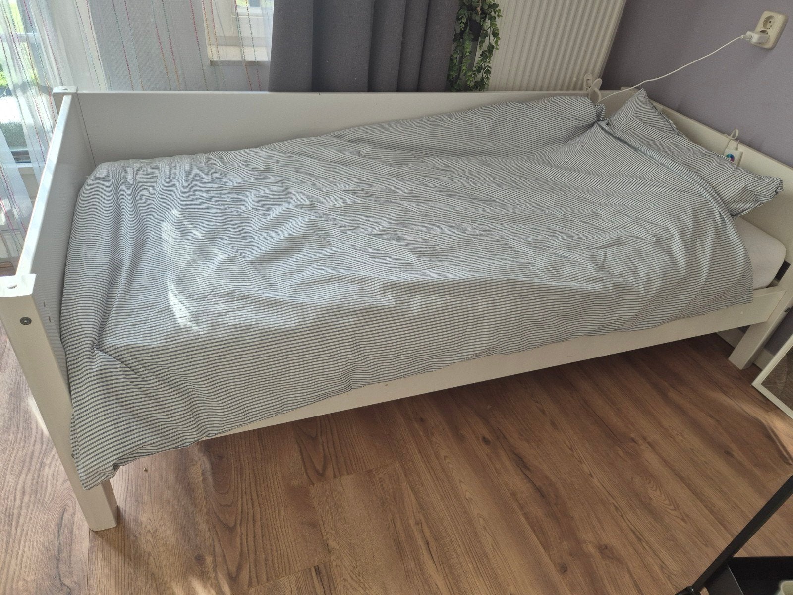 Flexa 1 persoonsbed wit, Huis en Inrichting, Ophalen, Gebruikt, 90 cm, Eenpersoons