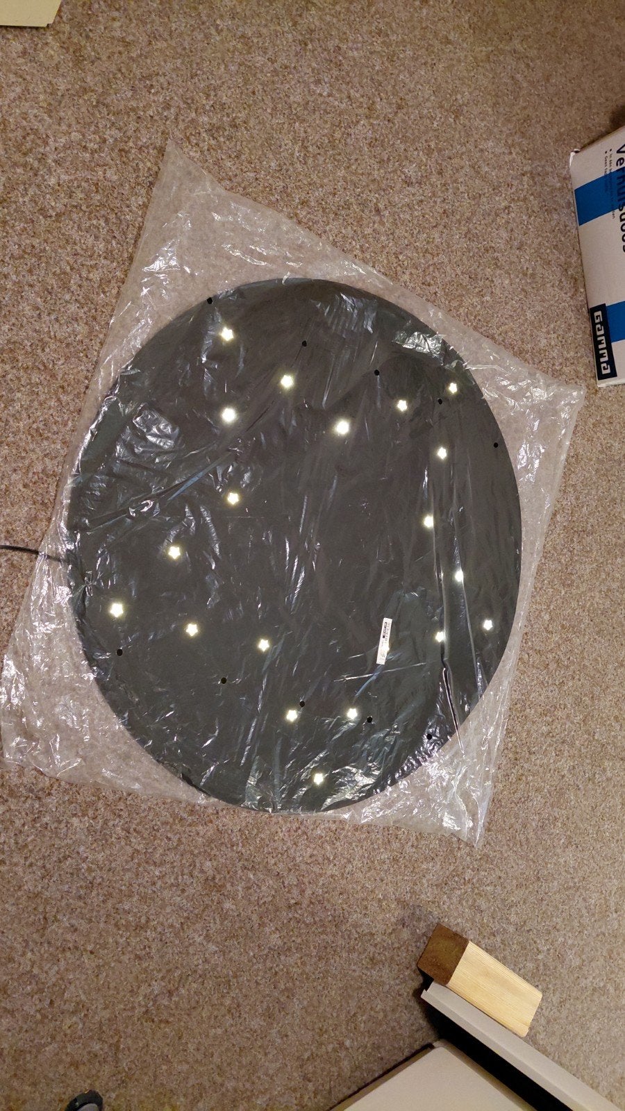 Vloermat met sterretjes lampjes - IKEA Strala, Huis en Inrichting, Zwart, Ophalen of Verzenden, Zo goed als nieuw, Modern