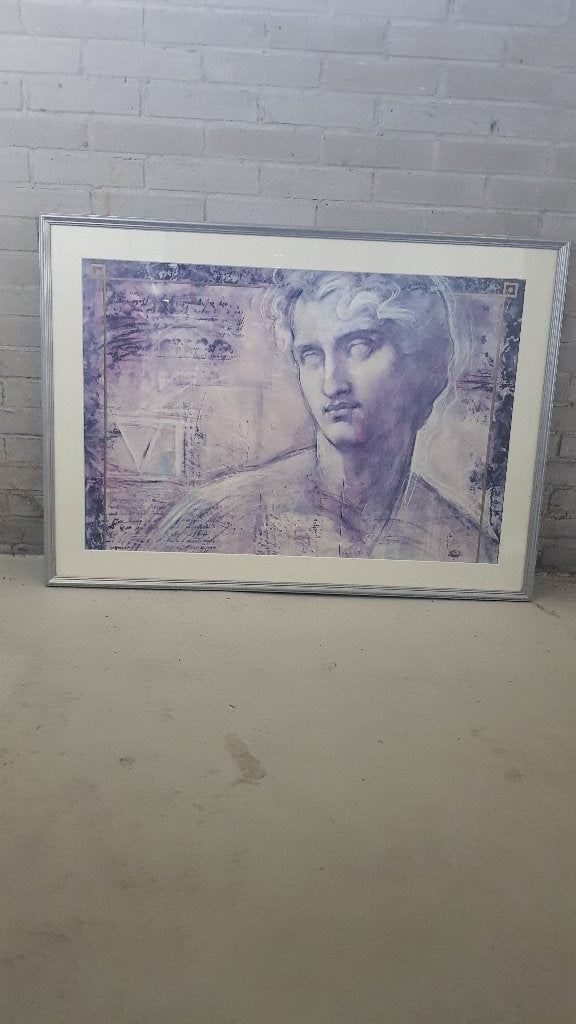 Ingelijste print met klassieke buste, Ophalen, Gebruikt, Print, 100 tot 125 cm