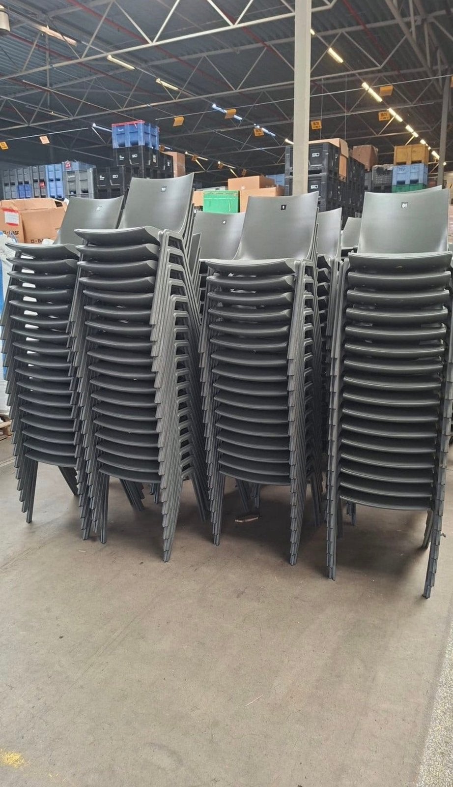 Partij horeca restaurant kantine zaal stapelstoelen chairs, Ophalen, Rechthoekig, 200 cm of meer, 50 tot 100 cm