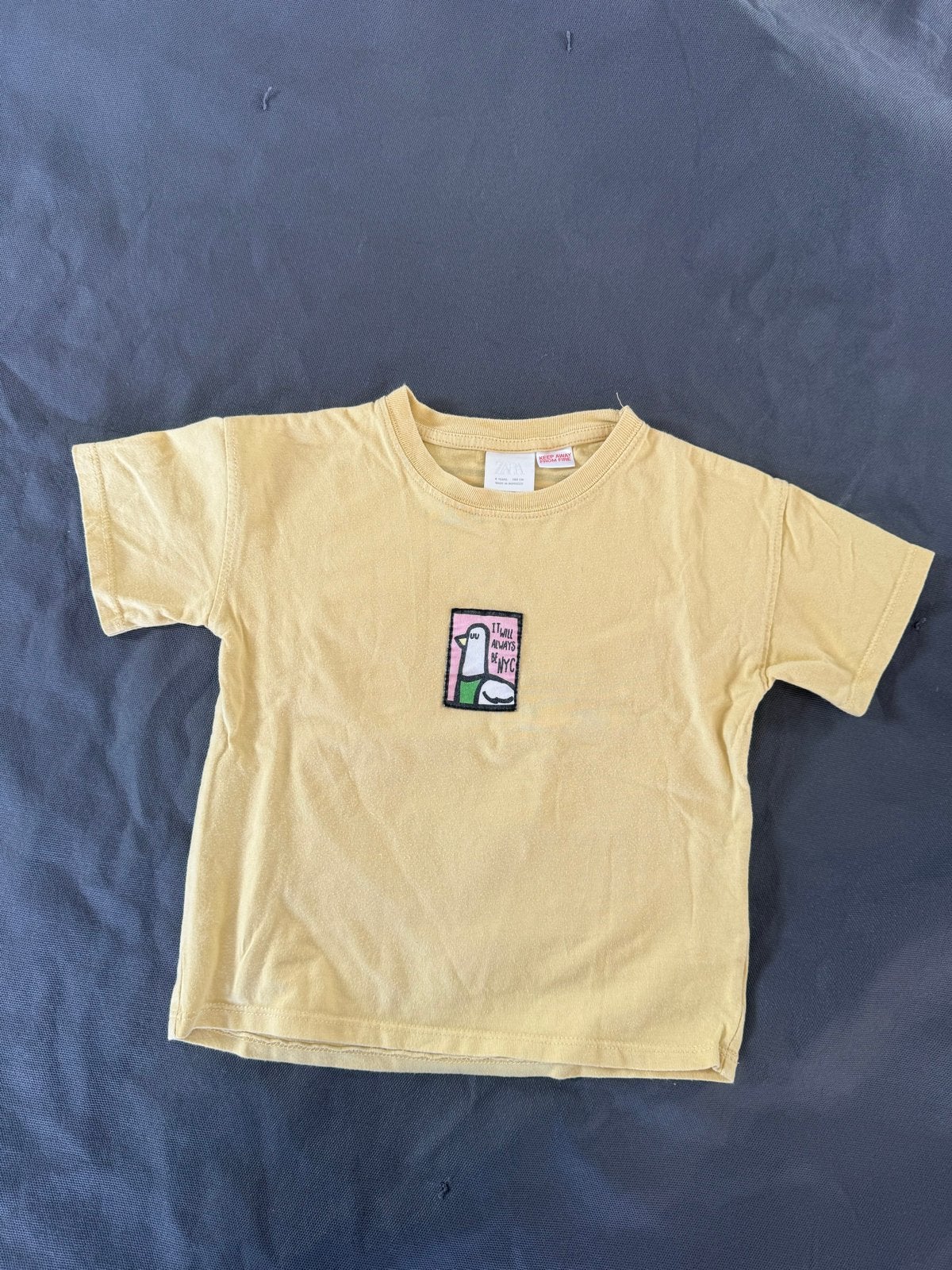Zara T-shirt Geel met Print - Maat 104 (4 jaar), Kinderen en Baby's, Kinderkleding | Maat 104, Ophalen of Verzenden, Zo goed als nieuw