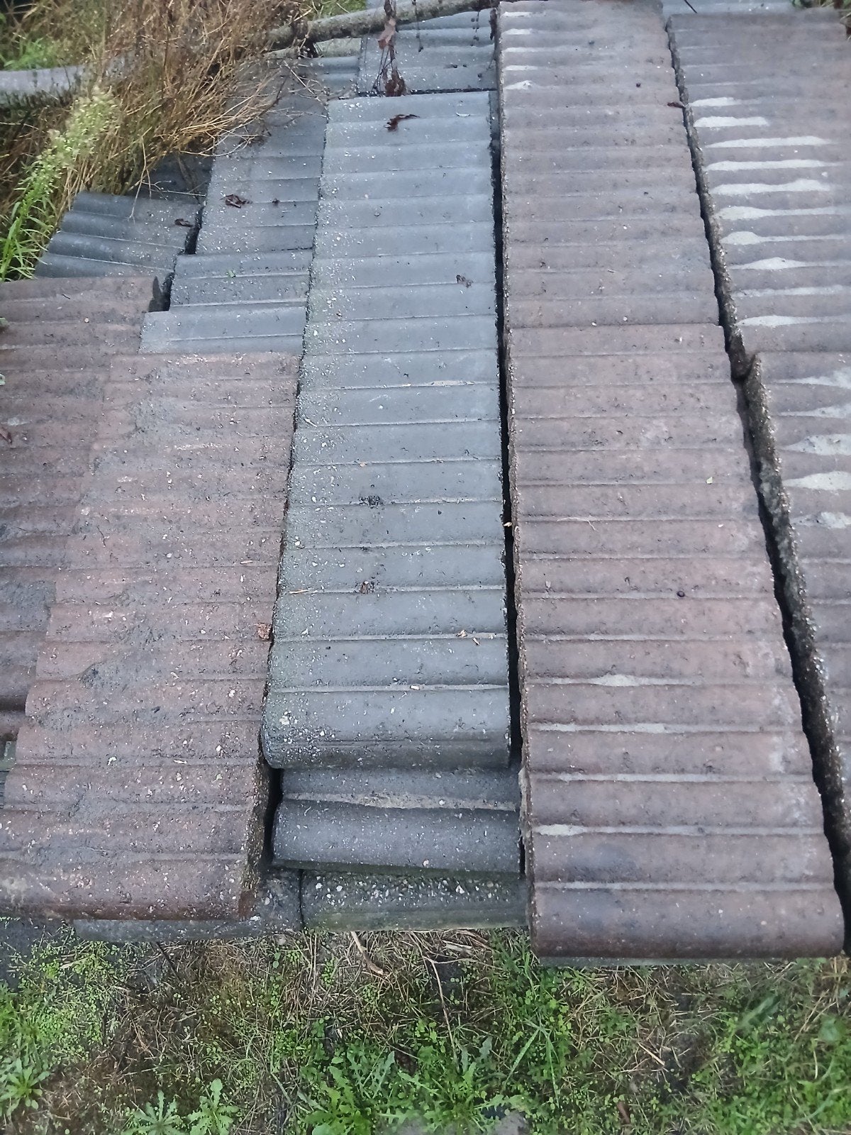 GRATIS betonnen borders / palissades grijs en roodbruin, Ophalen, Gebruikt, Minder dan 25 cm, Border