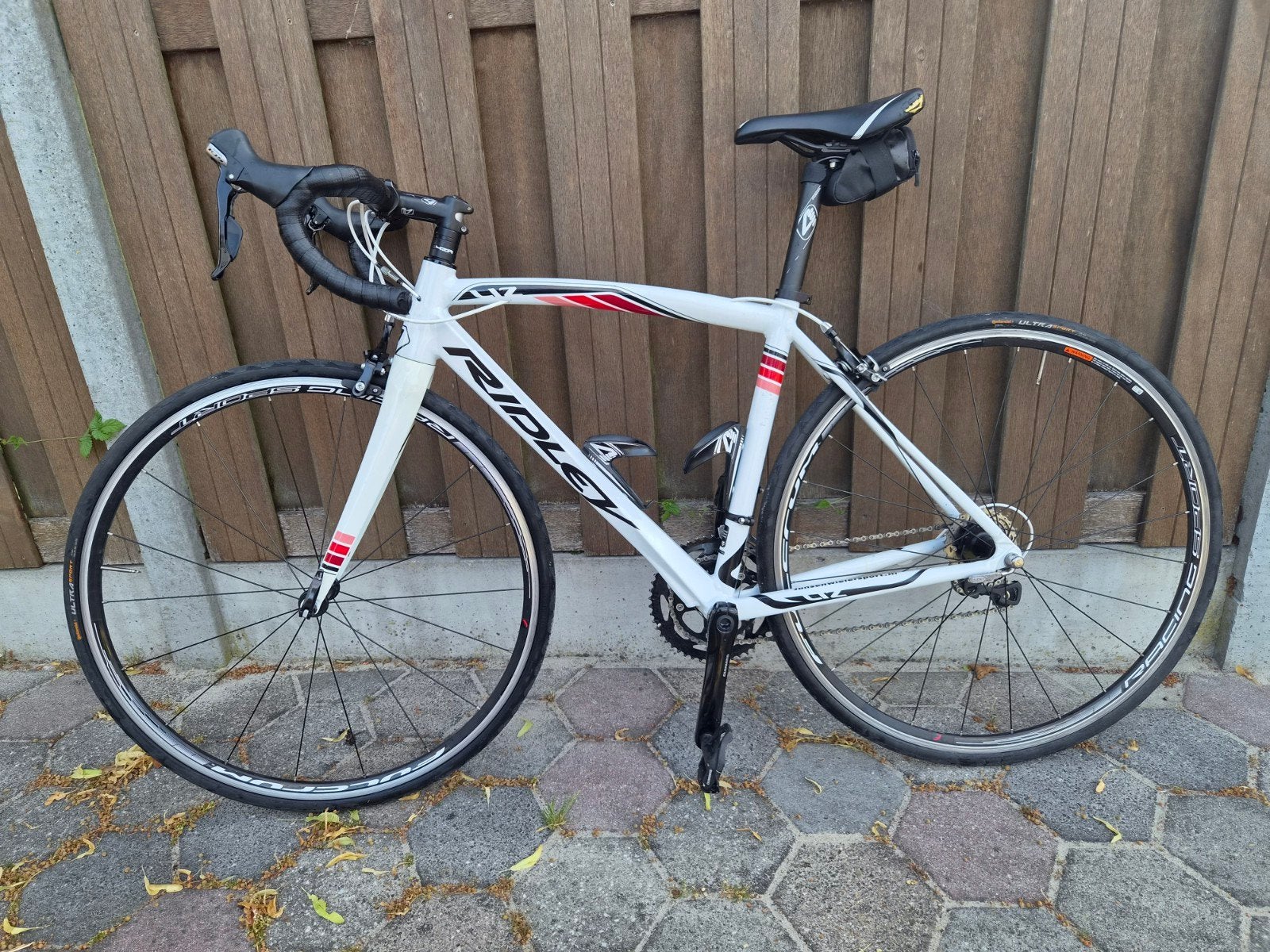 Ridley racefiets - wit met rode accenten, Carbon, Minder dan 49 cm, Meer dan 20 versnellingen, Ophalen