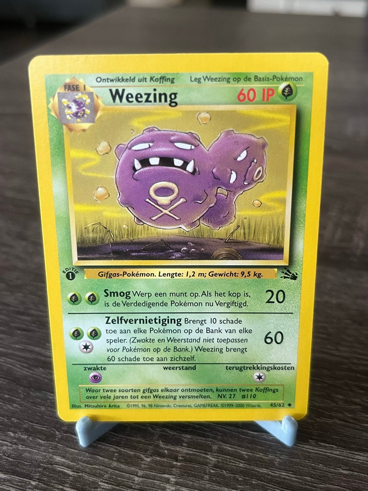 Weezing NL 1e editie (45/62) - Fossiel - EX, Ophalen of Verzenden, Gebruikt, Losse kaart