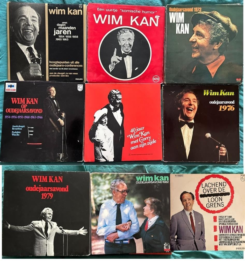 10 LP's Wim Kan (ook per stuk te koop), Ophalen of Verzenden, Gebruikt, 12 inch, Levenslied of Smartlap