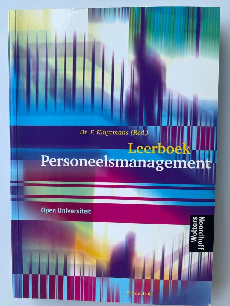 Leerboek Personeelsmanagement - Dr. F. Kluytmans (Open Unive, Boeken, Ophalen of Verzenden, Gamma, Zo goed als nieuw, WO