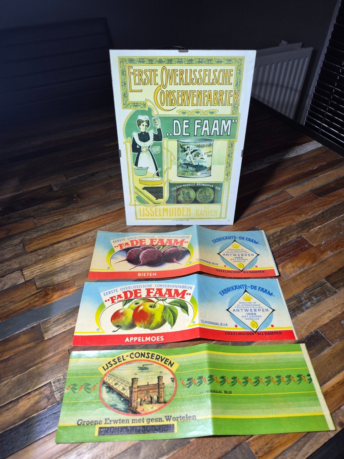 De Faam Ijsselmuiden bij Kampen etiketten en affiche, Ophalen of Verzenden, Gebruikt, Overige typen