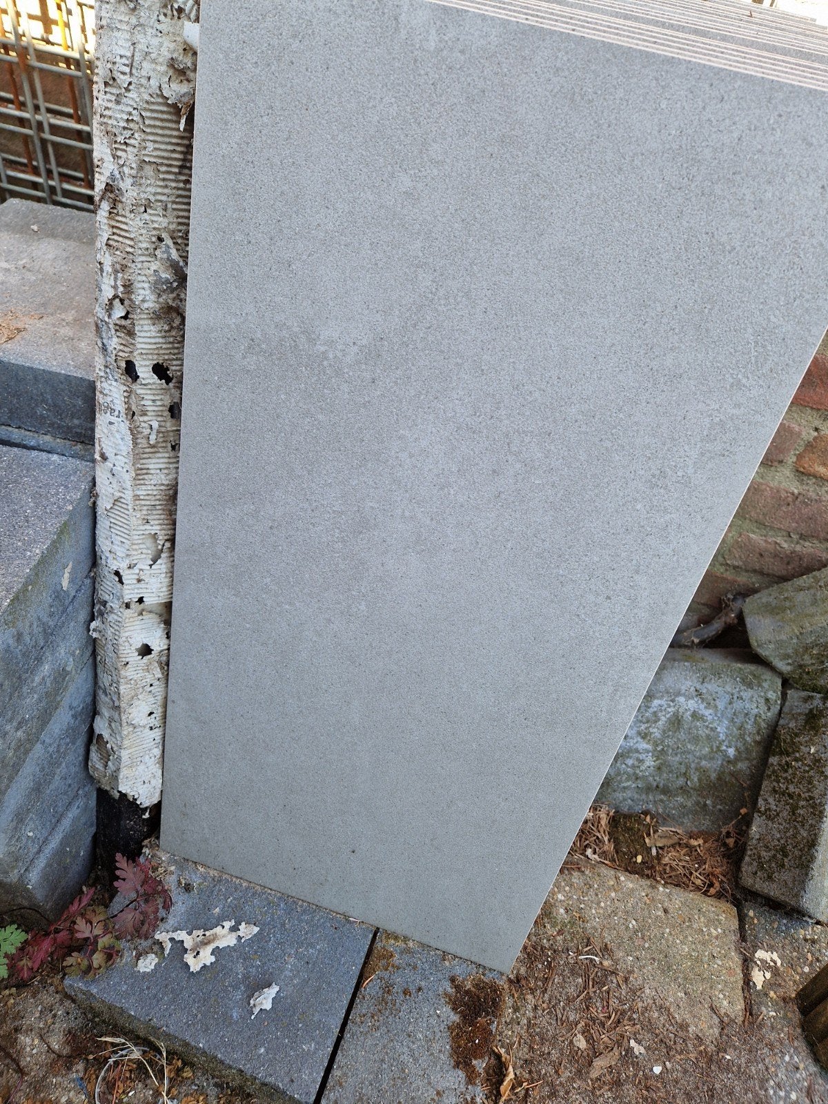18 stuks tegel grijs porcelenato/gres, Doe-het-zelf en Verbouw, Platen en Panelen, Ophalen