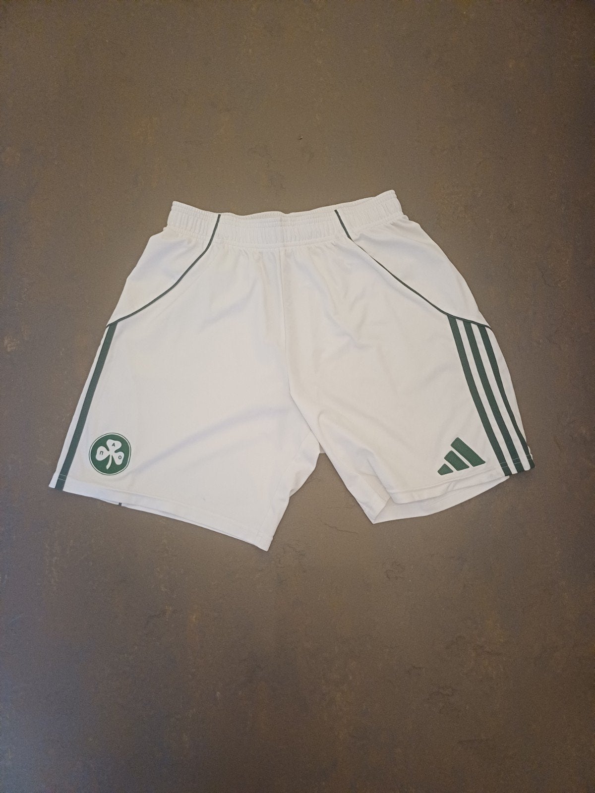 Panathinaikos Matchworn Broekje Maat L, Maat 52/54 (L), Wit, Ophalen of Verzenden, Adidas