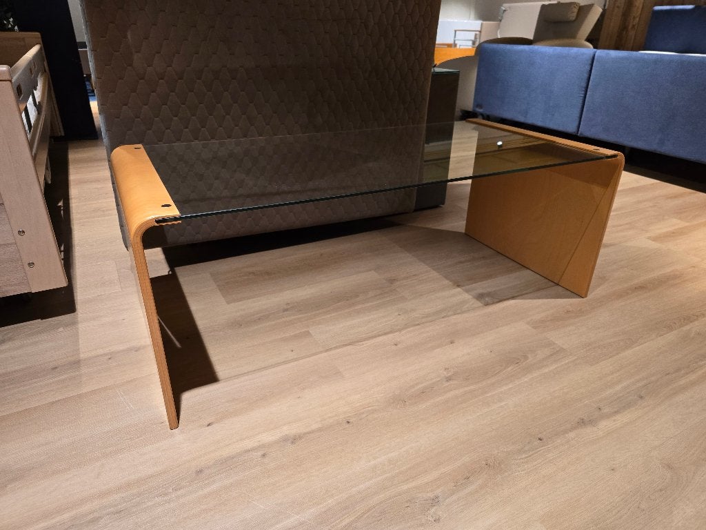 Glazen salontafel, Huis en Inrichting, Ophalen, Leefcomfort, Gebruikt, 100 tot 150 cm