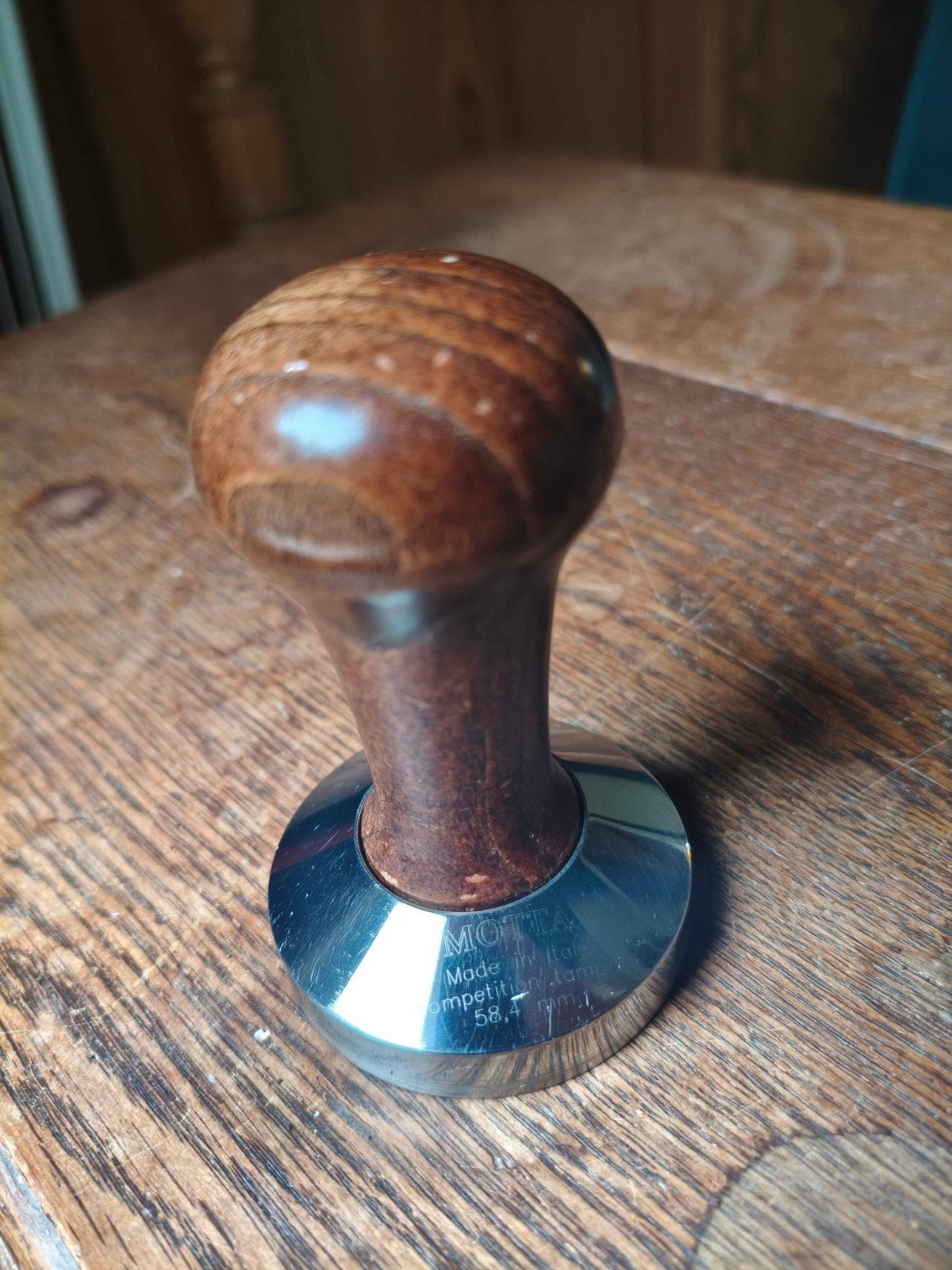 Melkkannen en Motta tamper 58,4mm, Witgoed en Apparatuur, Ophalen of Verzenden, Gebruikt