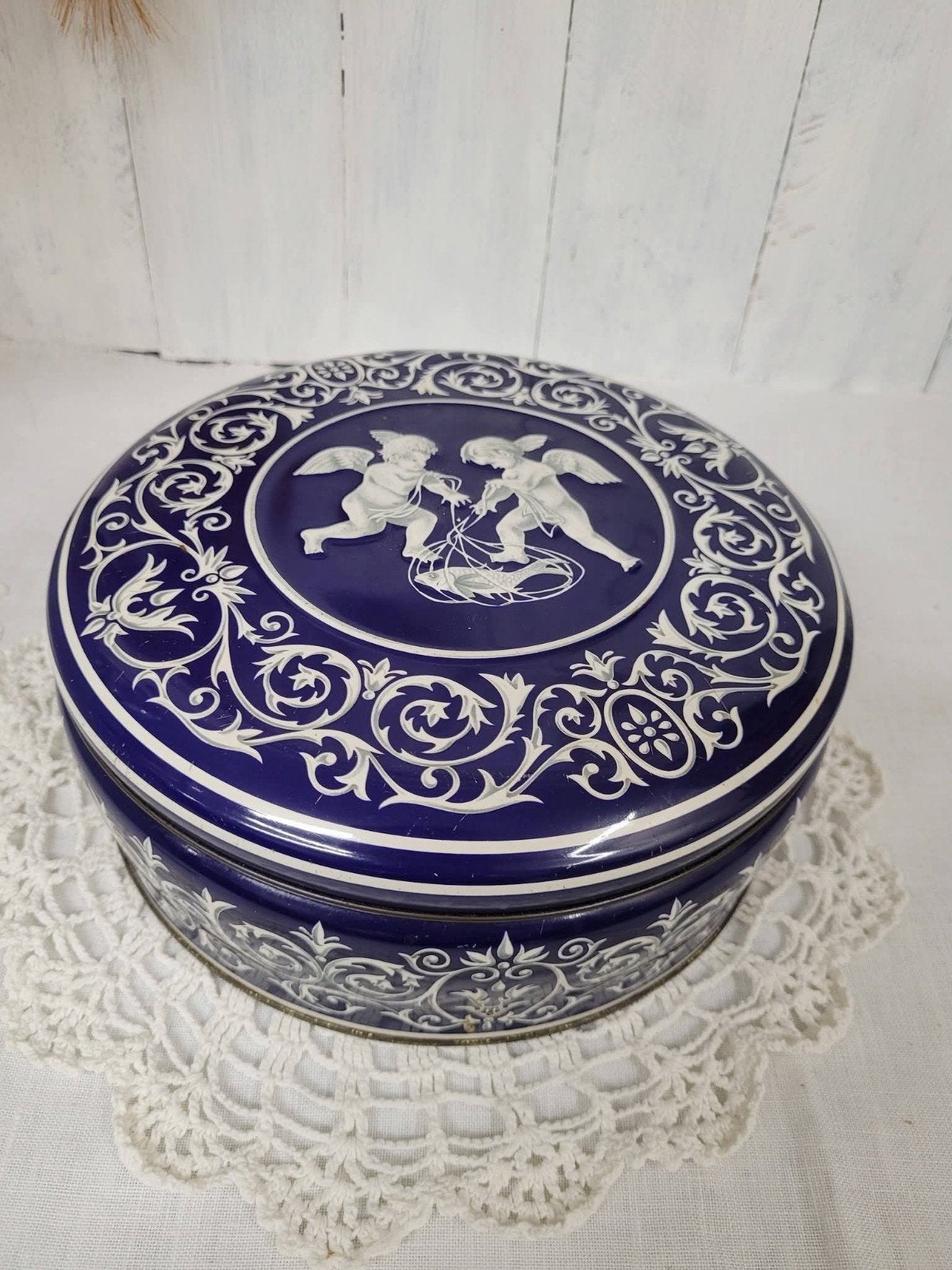 Vintage koektrommel General Biscuits - Cherubijntjes -, Verzenden, Gebruikt, Overige, Overige merken