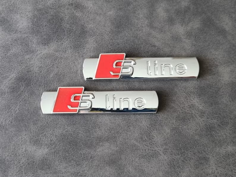 S-line Logo - Badges - Zilver Glans, Auto diversen, Ophalen of Verzenden, Nieuw