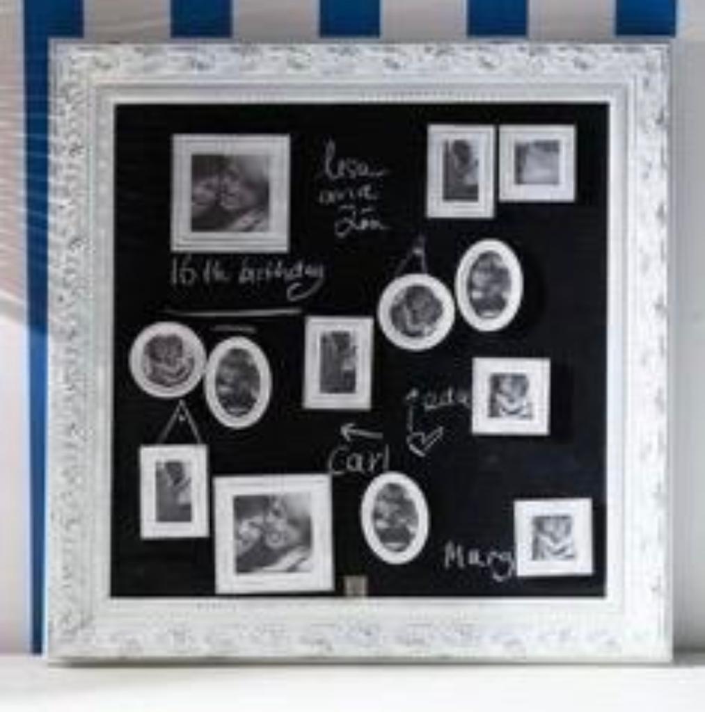 Riviera Maison barok lijst/schoolbord met fotolijstjes, Ophalen of Verzenden, Zo goed als nieuw, Hout, Minder dan 50 cm
