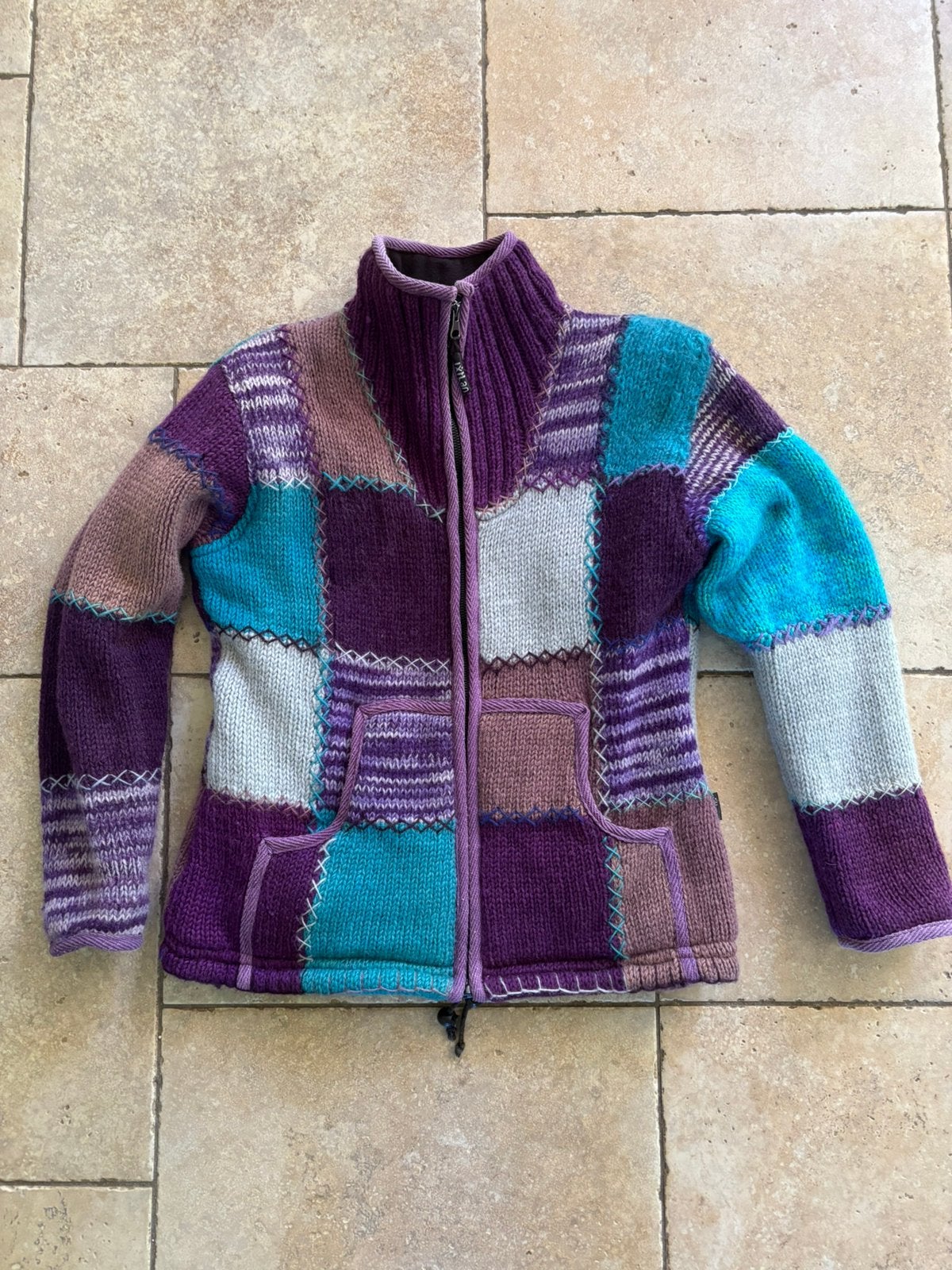 Ixtlan vest/ jas wol multicolor maat M, Ophalen of Verzenden, Maat 38/40 (M)