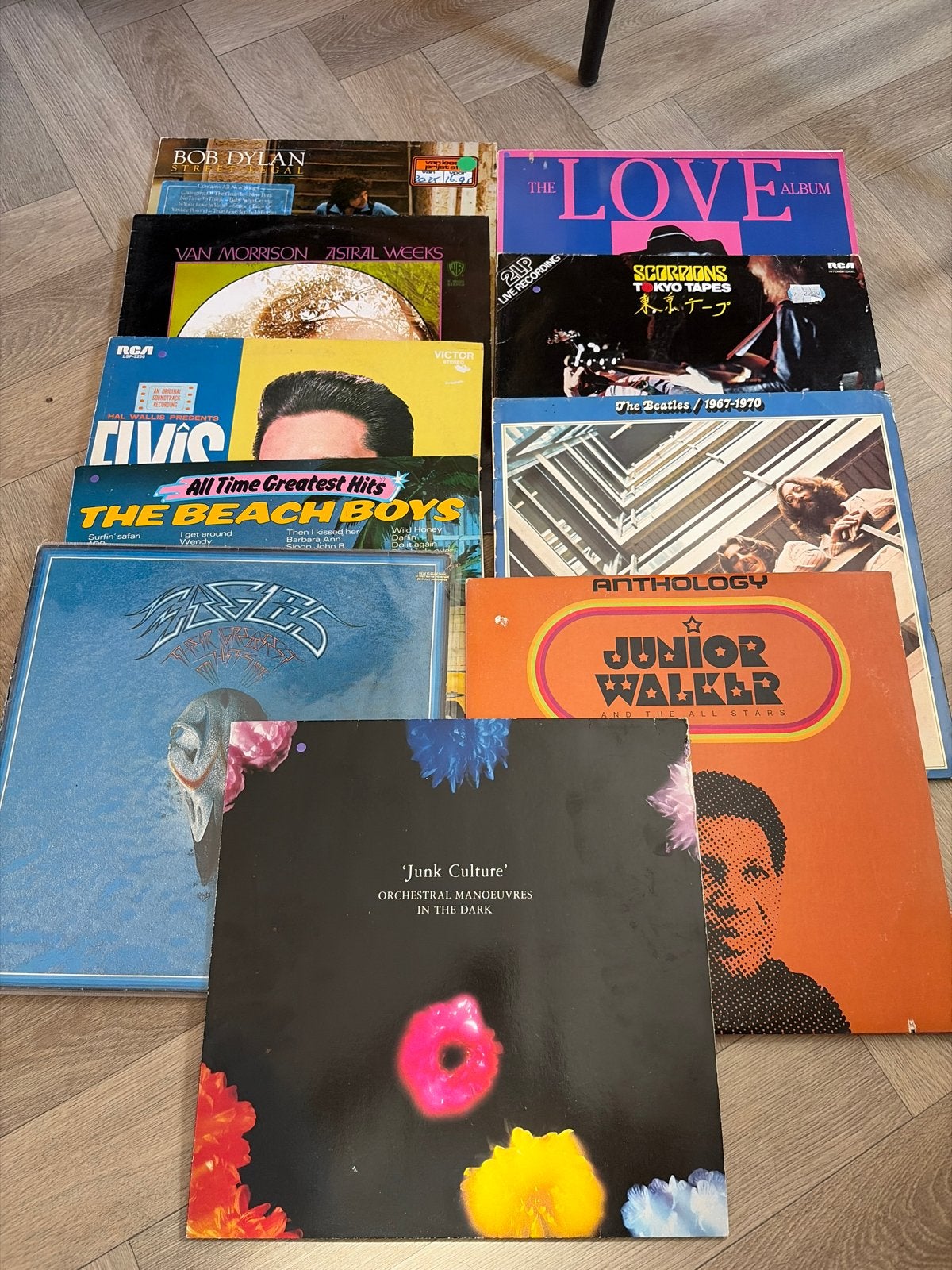 Partij van 10 LP's: The Beatles, Van Morrison, Scorpions, Ea, LP, Rock, Gebruikt, Ophalen of Verzenden
