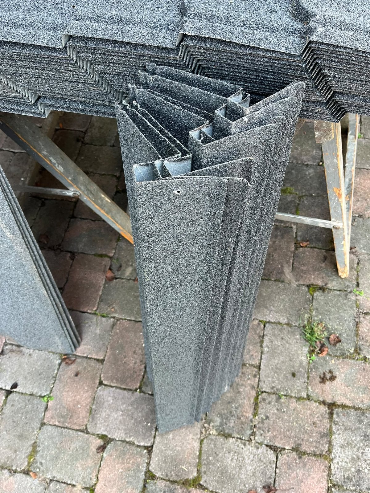 Complete Aquaplan set dakpanplaten 24 stuks, Gebruikt, Overige kleuren, 15 m² of meer, Metaal
