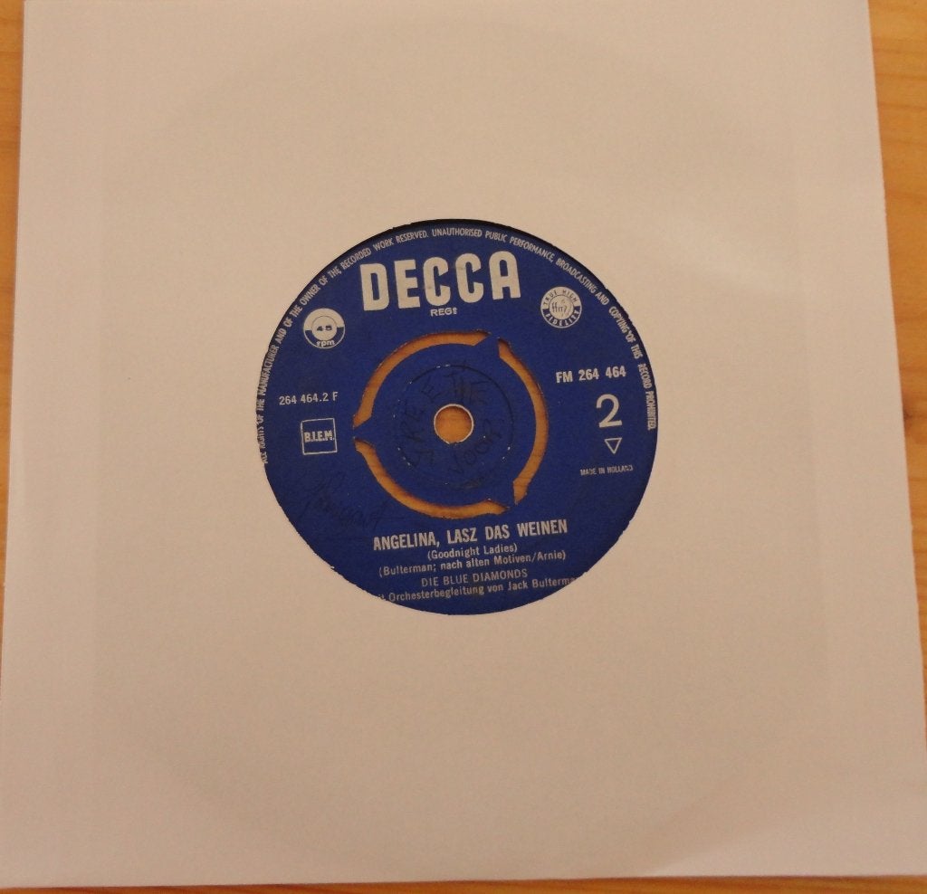 Die Blue Diamonds > Lady sunshine and mr.moon, Cd's en Dvd's, Ophalen of Verzenden, Gebruikt, 7 inch, Pop