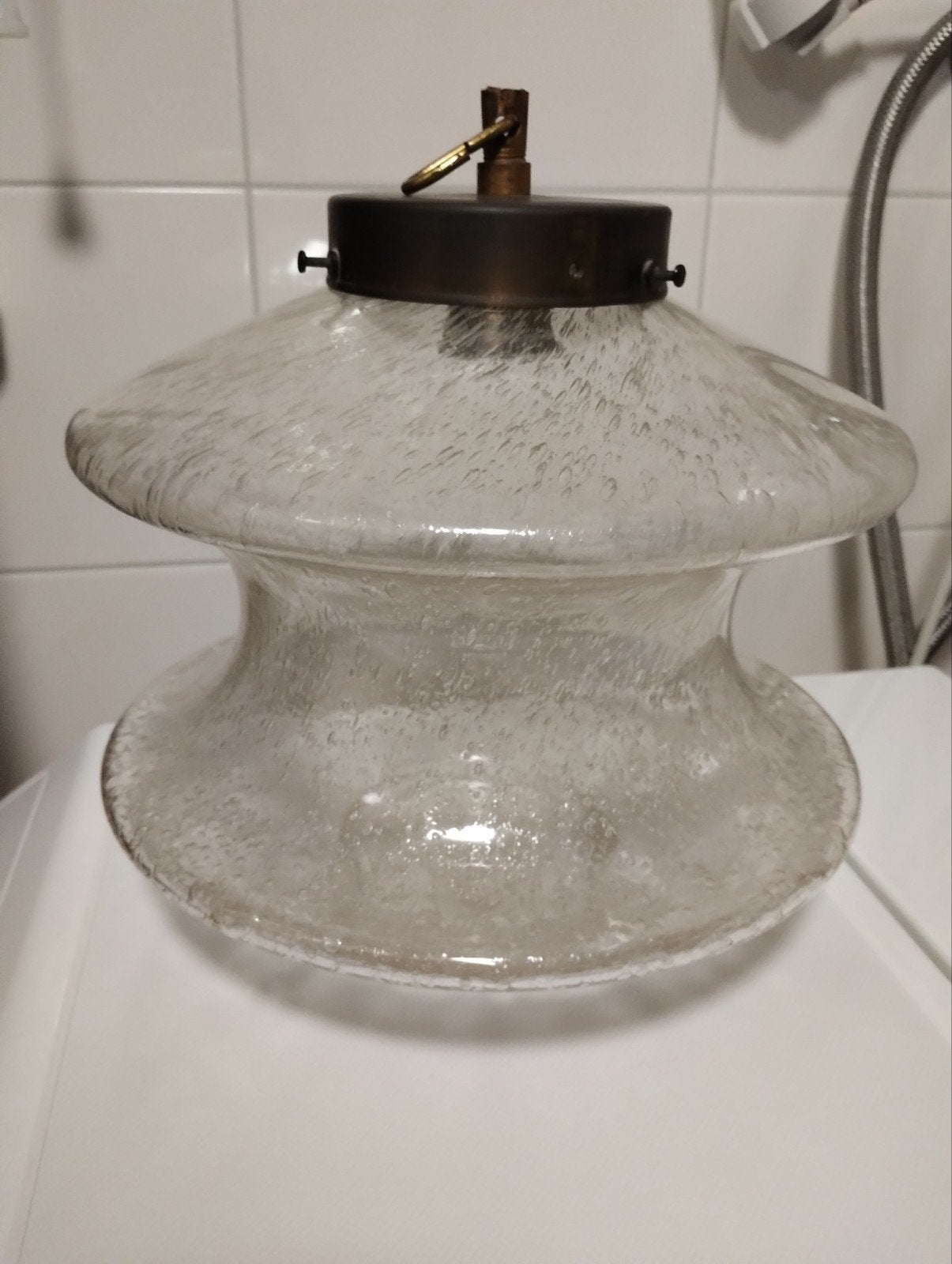 Vintage jaren 60 Raak Amsterdam Meerpaal bubbelglas lamp, Ophalen of Verzenden