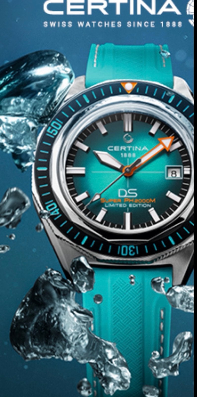 Certina DS Super PH200M Limited Edition Duikerhorloge, Sieraden, Tassen en Uiterlijk, Horloges | Heren, Overige merken, Staal