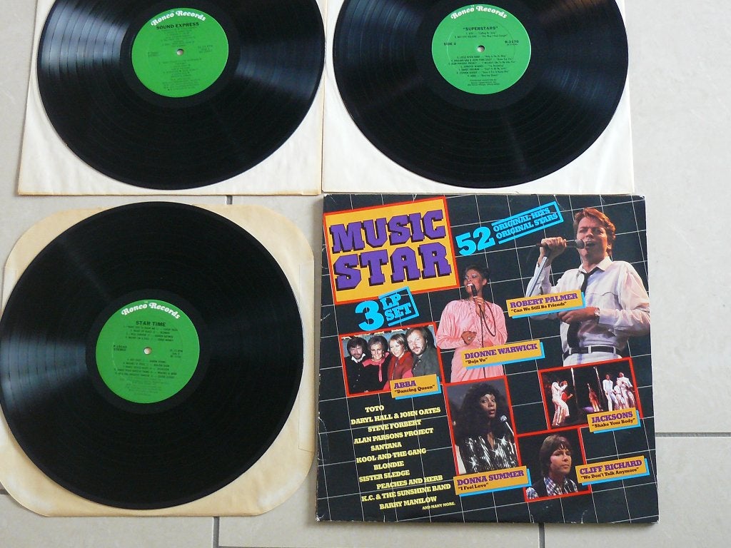 3 LP Music Star ABBA Jacksons Donna Summer Kiss Blondie Toto, Verzenden, Gebruikt, 12 inch, LP