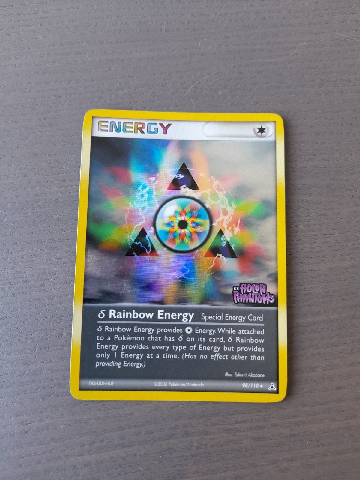 Holon phantoms 98/110 rainbow energy reverse, Ophalen of Verzenden, Gebruikt, Losse kaart, Foil