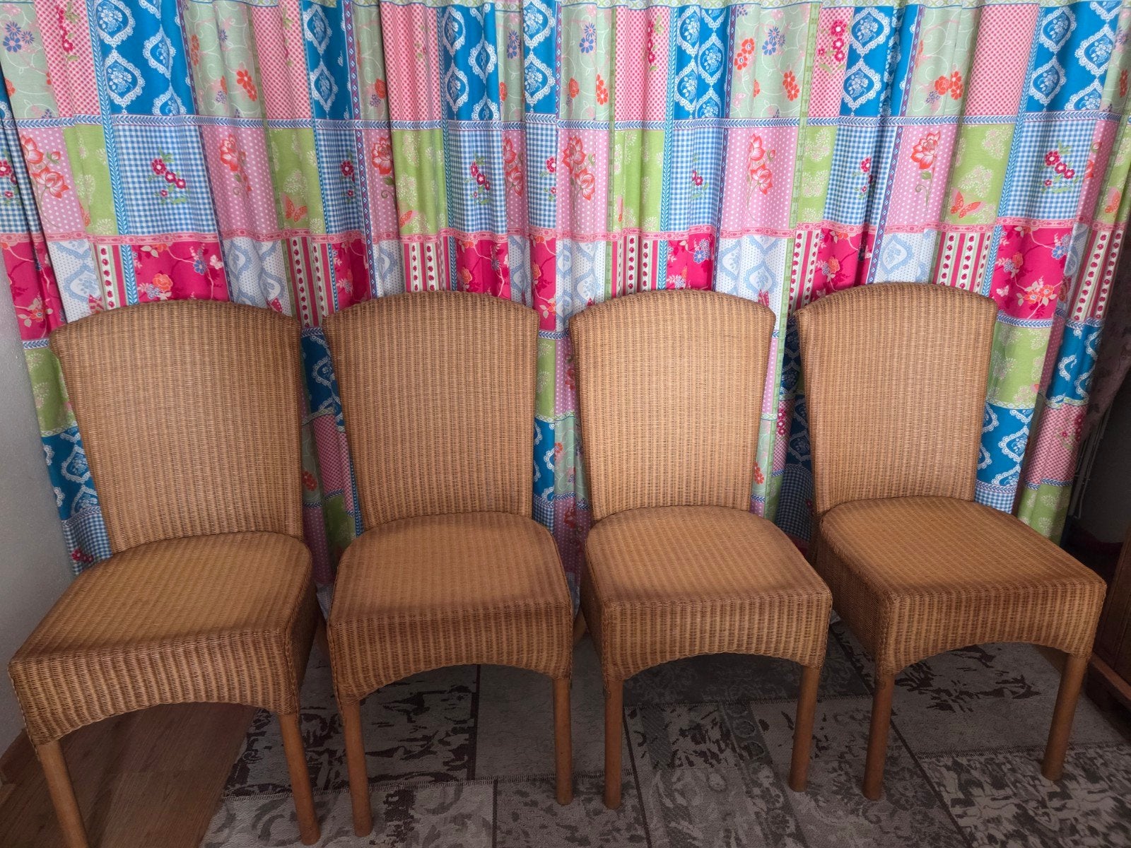 4 Loom stoelen, Huis en Inrichting, Stoelen, Ophalen of Verzenden